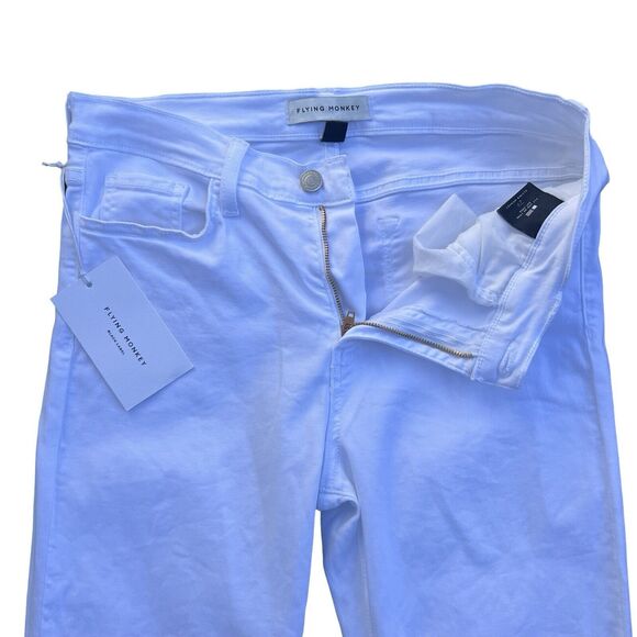 Women's Flying Monkey Black Label Skinny White Jeans Size 28 Denim NWT - Picture 4 of 16